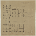 217629 Plattegronden van de 1e en de 2e verdieping van het dienstgebouw van het Stads- en Academisch Ziekenhuis ...